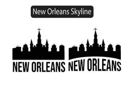 ilustración de vector de silueta de horizonte de nueva orleans