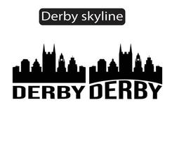Derby city skyline silhouette vector illustration