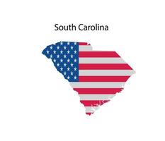 South Carolina Map Illustration in White Background vector
