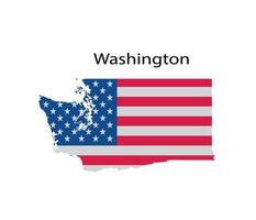 Washington Map Illustration in White Background vector