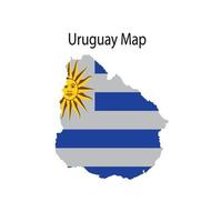 ilustración de mapa de uruguay en fondo blanco vector