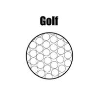 ilustración de icono de pelota de golf vector