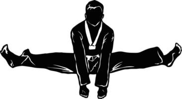 patada de taekwondo de karate vectorial vector