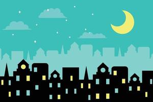 Flat City Simple Background vector