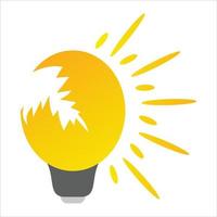 Illustration of a simple lamp in orange color vector