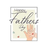 Father And Child Love Dad Holding Baby's Hand Fathers Day Line Art Vector Drawing