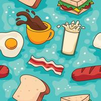 Seamless Breakfast Concept vector