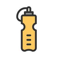 Water Bottle Filled Line Icon vector