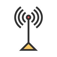 Antenna Filled Line Icon vector