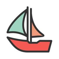 Ship I Filled Line Icon vector