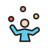 Ball Juggling Filled Line Icon vector