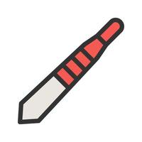 Scalpel Handle Filled Line Icon vector