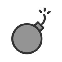 Exploding Cannon Ball Filled Line Icon vector