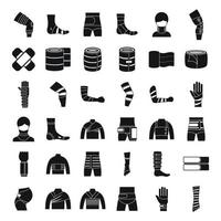 Bandage icons set simple vector. First aid vector