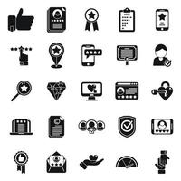 Credibility icons set simple vector. Business adevertisement vector