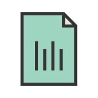 Analytics Document Filled Line Icon vector