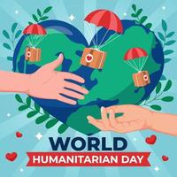 World Humanitarian Day Concept vector