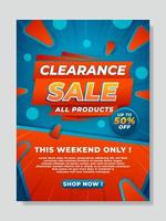 Clearance Sale Poster Template vector