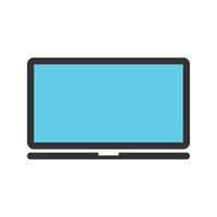 Laptop Filled Line Icon vector