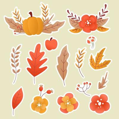 Fall Floral Sticker