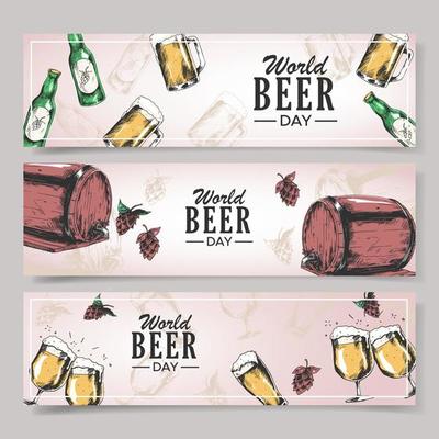 Beer Banner in Handdrawn Style Concept