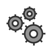 Multiple Cogwheels Filled Line Icon vector