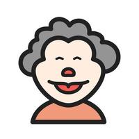 Clown Filled Line Icon vector