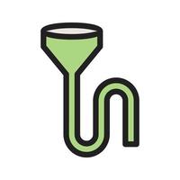 icono de línea llena de bong de cerveza vector