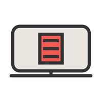 E-statement Filled Line Icon vector