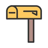 Mailbox Filled Line Icon vector