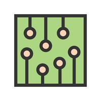 Circuit Filled Line Icon vector