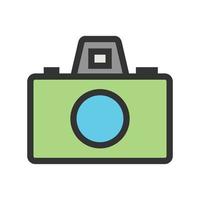 Camera Enhance Filled Line Icon vector