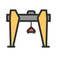 Crane I Filled Line Icon vector