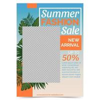 Summer Fashion Poster Template vector