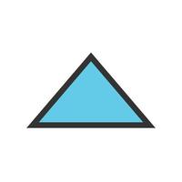 Triangle Arrow Up Filled Line Icon vector