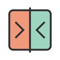 Compare Filled Line Icon vector