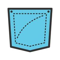 Pocket Square Filled Line Icon vector