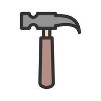 Hammer I Filled Line Icon vector