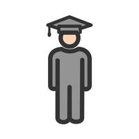 Student Standing Filled Line Icon vector