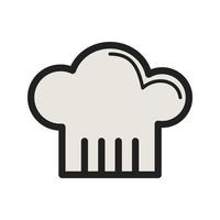 Chef Toque Filled Line Icon vector