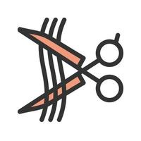 Hair Cut Filled Line Icon vector