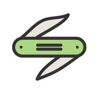 Ranger Pocket Knife Filled Line Icon vector