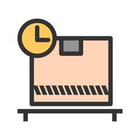 Package Pending Filled Line Icon vector