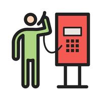 Payphone Filled Line Icon vector