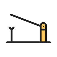 Check Post Barrier Filled Line Icon vector