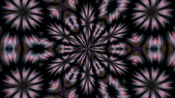 animação de fundo abstrato caleidoscópio padrão de flor video