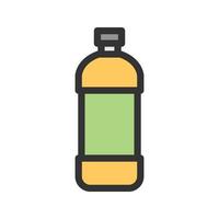 icono de línea llena de botella de detergente vector