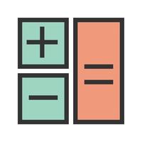 Calculation Filled Line Icon vector