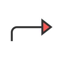 To Left Filled Line Icon vector