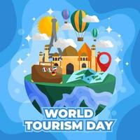 concepto del día mundial del turismo vector